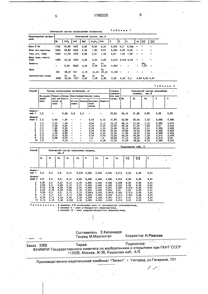 Способ извлечения марганца из марганецсодержащих шлаков (патент 1765225)