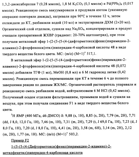 Соединения и композиции 5-(4-(галогеналкокси)фенил)пиримидин-2-амина в качестве ингибиторов киназ (патент 2455288)