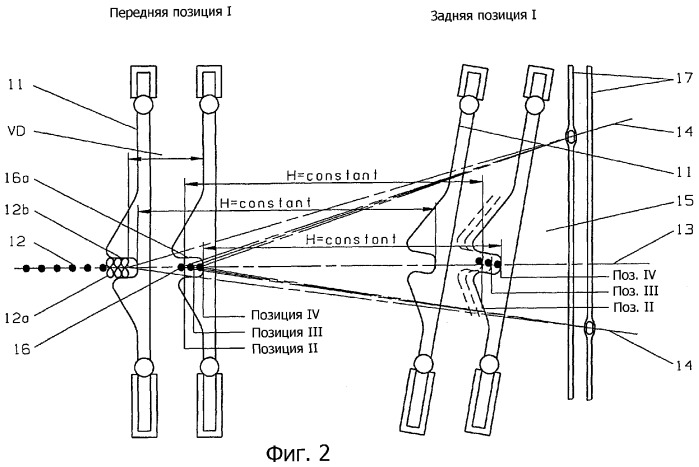 Ткацкий станок для выработки махровых тканей с различными по высоте петлями (патент 2283383)