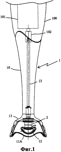 Рабочая ножка и бытовой миксер погружного типа, оборудованный такой рабочей ножкой (патент 2408249)