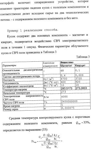 Способ термографической кусковой сепарации сырья (варианты) и устройство для его осуществления (варианты) (патент 2326738)