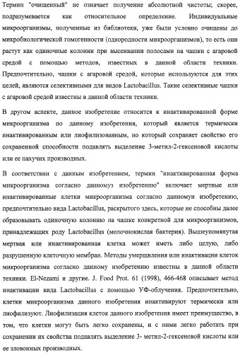 Микроорганизмы, ингибирующие образование неприятного подмышечного запаха (патент 2459864)