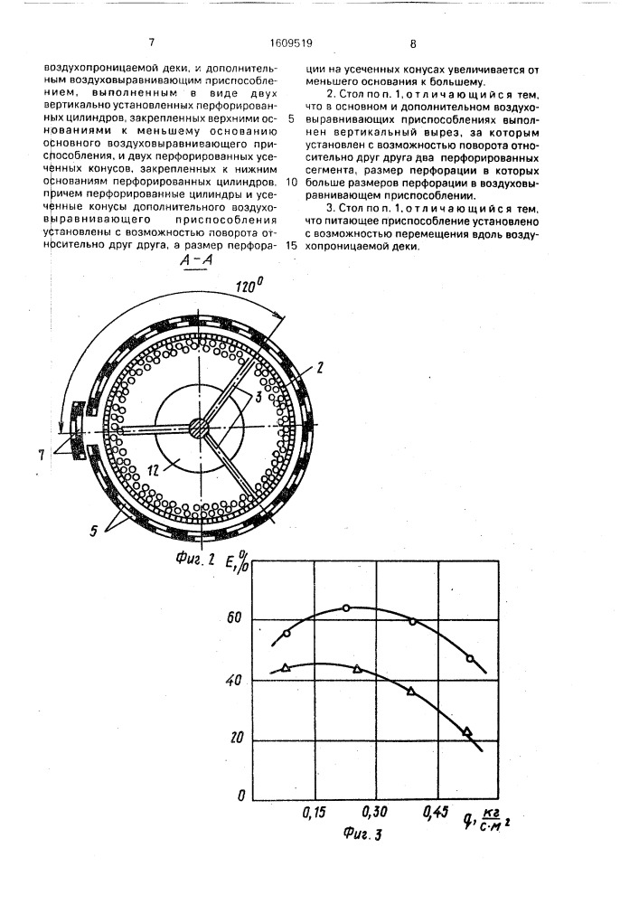 Пневматический сортировальный стол (патент 1609519)