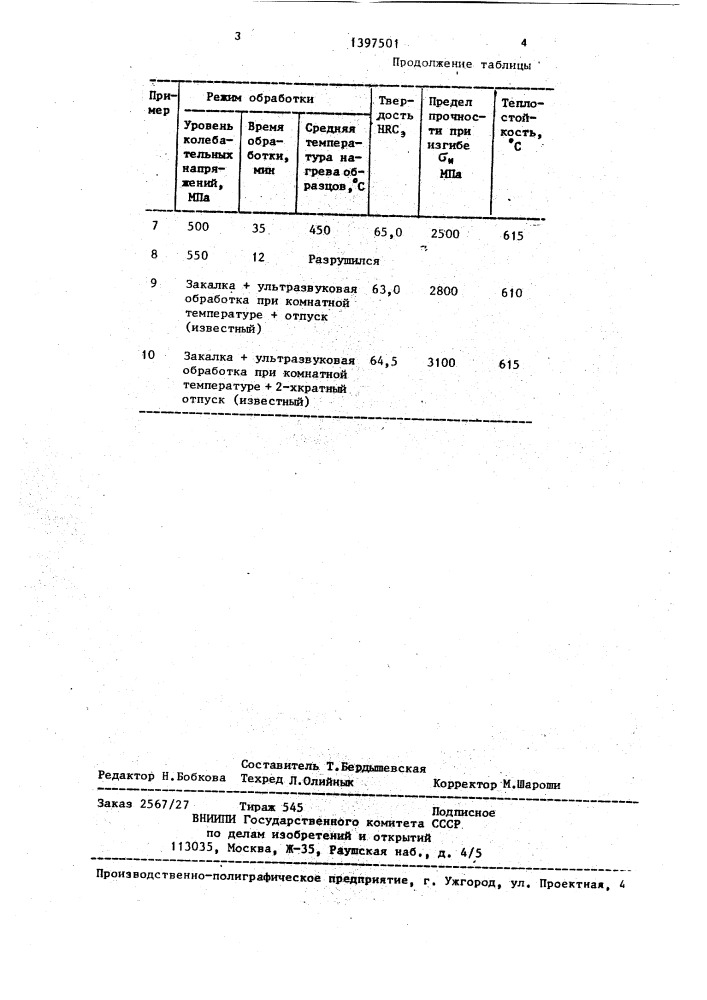 Способ ультразвуковой обработки инструмента (патент 1397501)
