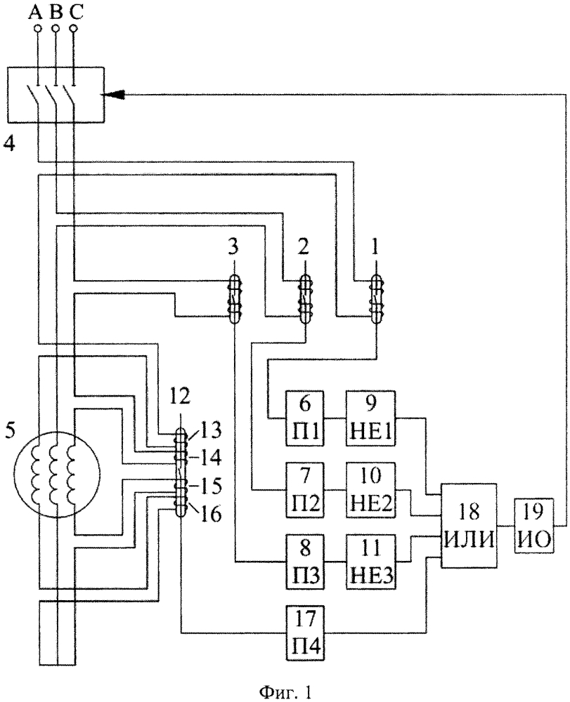 Устройство для защиты трехфазного электродвигателя (патент 2630422)