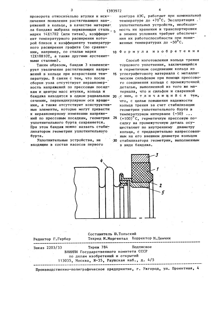 Способ изготовления кольца трения торцового уплотнения (патент 1393972)