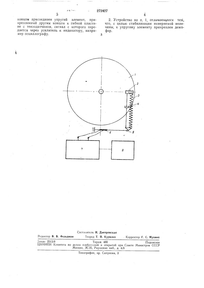 Устройство для контроля вращающего момента электросчетчиков (патент 272427)