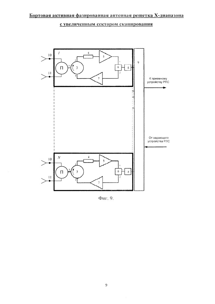 Бортовая активная фазированная антенная решетка х-диапазона с увеличенным сектором сканирования (патент 2650832)