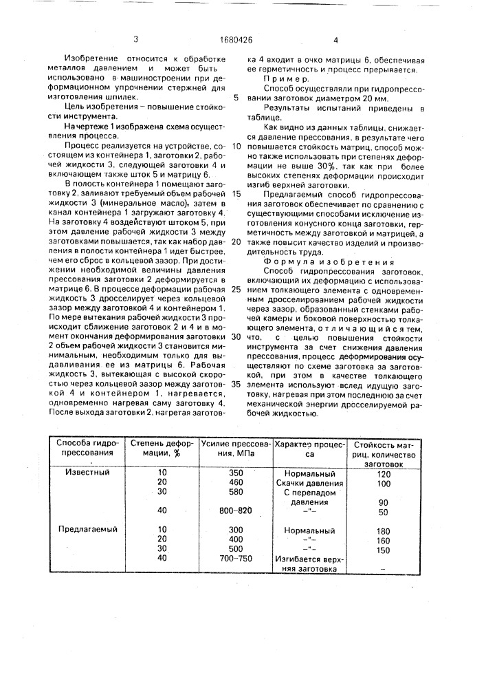 Способ гидропрессования заготовок (патент 1680426)