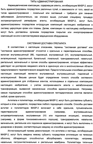 Способ лечения заболеваний, связанных с masp-2-зависимой активацией комплемента (варианты) (патент 2484097)