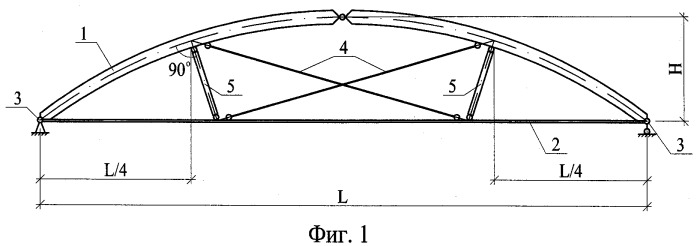 Арочная конструкция для покрытий зданий (патент 2498026)