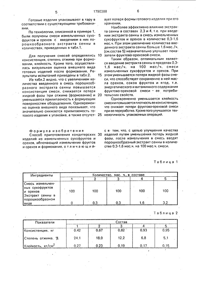 Способ приготовления кондитерских изделий из измельченных сухофруктов и орехов (патент 1790388)