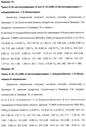 Производные бензотиазолциклобутиламина в качестве лигандов гистаминовых h3-рецепторов, фармацевтическая композиция на их основе, способ селективной модуляции эффектов гистаминовых h3-рецепторов и способ лечения состояния или нарушения, модулируемого гистаминовыми h3-рецепторами (патент 2487130)