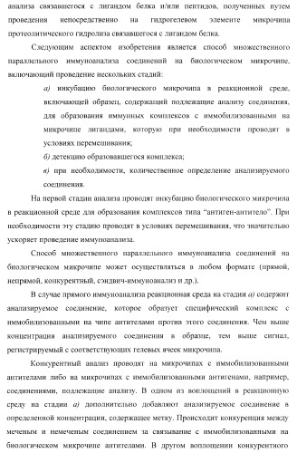 Биологический микрочип для множественного параллельного иммунологического анализа соединений и способы иммуноанализа, в которых он используется (патент 2363955)