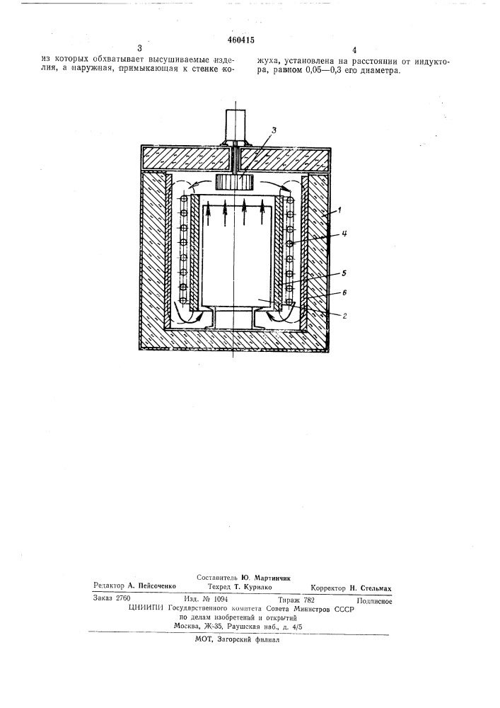 Камера для термообработки изделий (патент 460415)