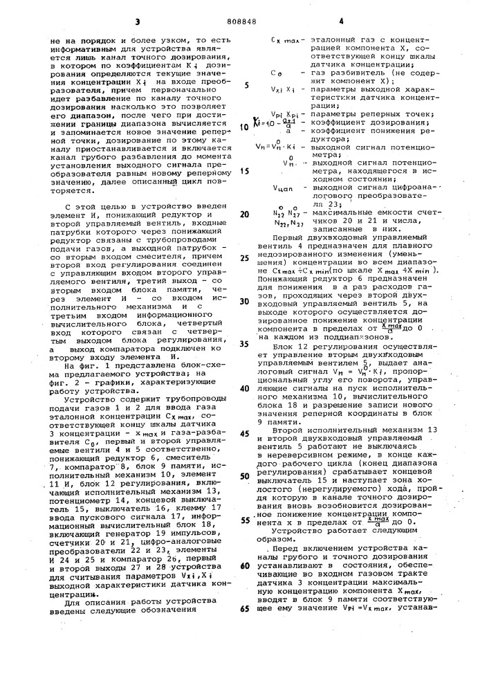 Газоаналитическое устройство (патент 808848)