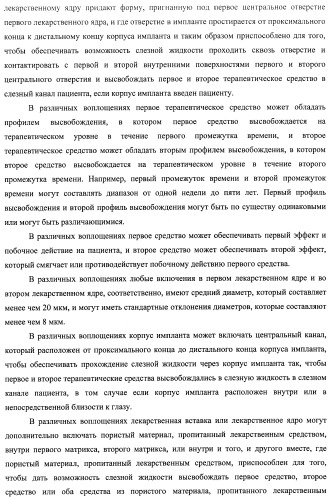 Лекарственные ядра для замедленного высвобождения терапевтических средств (патент 2478366)