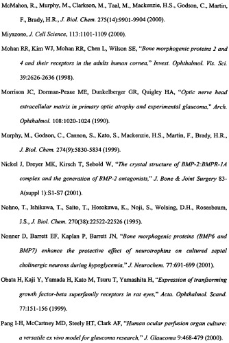 Морфогенные белки кости (вмр), рецепторы вмр и связывающие вмр белки и их применение для диагностики и лечения глаукомы (патент 2336902)