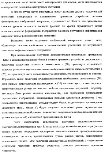 Способ формирования изображений в миллиметровом и субмиллиметровом диапазоне волн (варианты), система формирования изображений в миллиметровом и субмиллиметровом диапазоне волн (варианты), диффузорный осветитель (варианты) и приемо-передатчик (варианты) (патент 2349040)