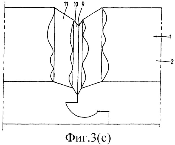 Облицовочная панель со скошенными кромками, имеющими переменное поперечное сечение, а также устройство и способ выполнения панели (патент 2471941)