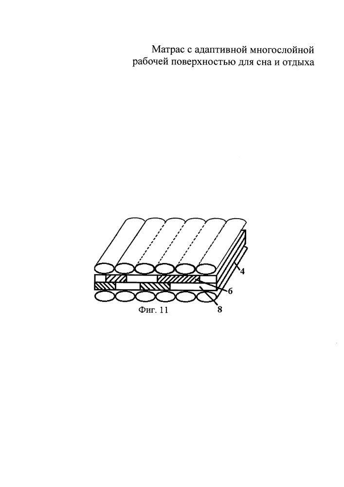 Матрас с адаптивной многослойной рабочей поверхностью для сна и отдыха (патент 2656792)