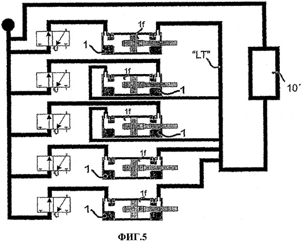 Пневматическая система с одним цилиндропоршневым устройством или несколькими такими устройствами (патент 2352828)