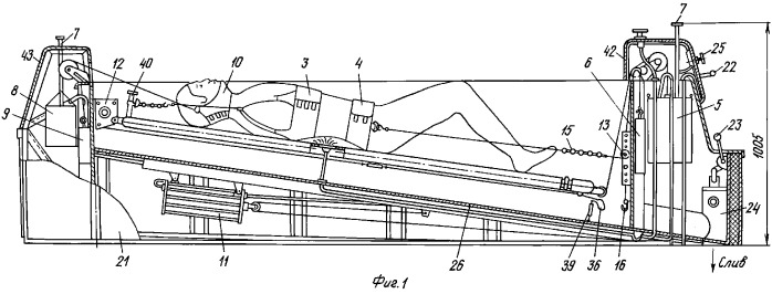 Устройство для подводного горизонтального вытяжения позвоночника (патент 2257880)
