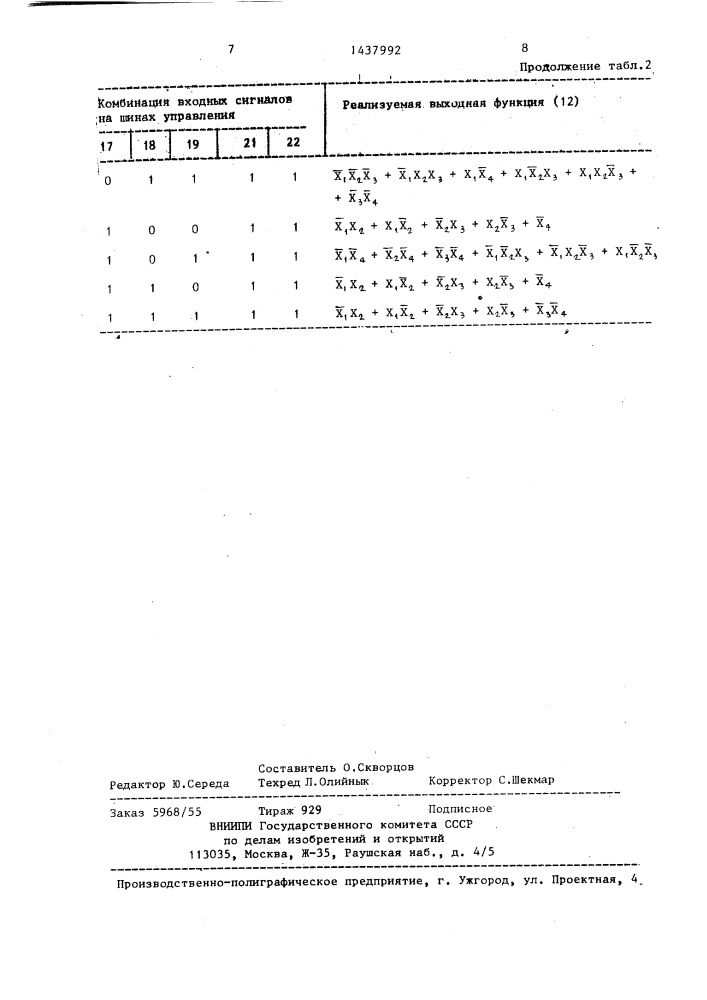 Многофункциональный логический модуль (патент 1437992)
