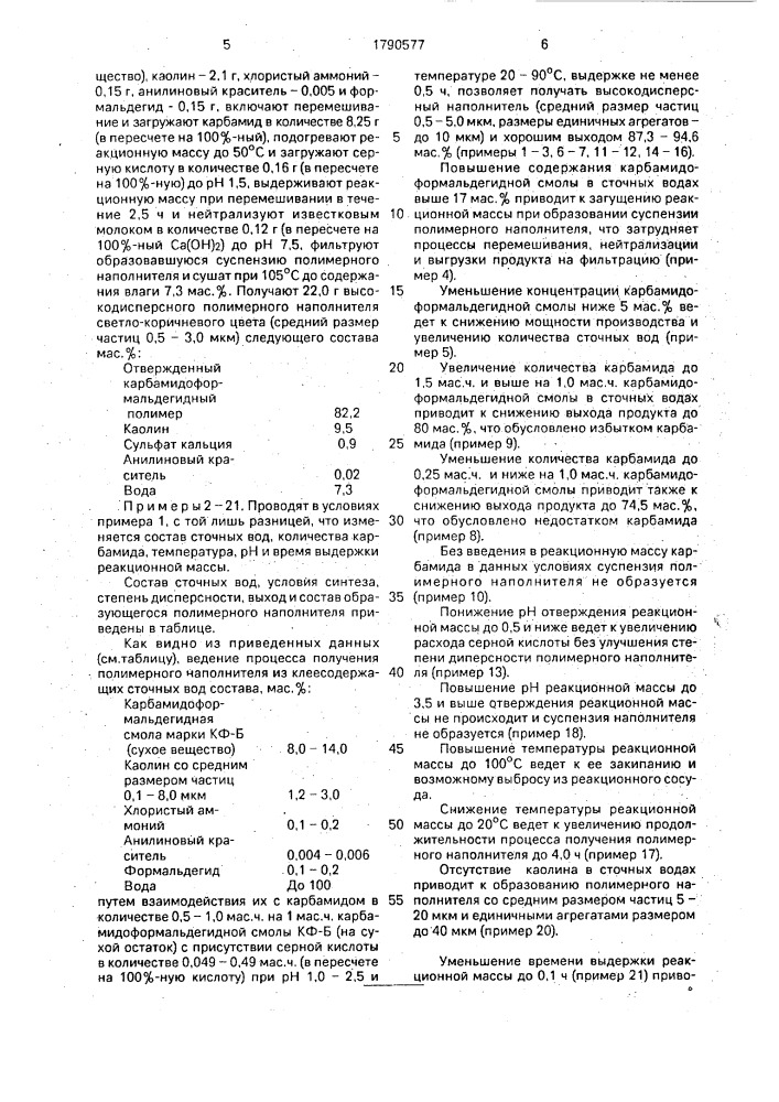 Способ получения высокодисперсного полимерного наполнителя (патент 1790577)