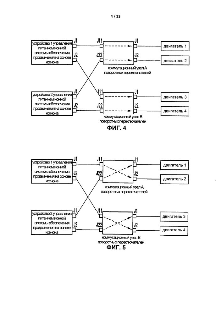 Коммутационный узел поворотных переключателей для ионной системы обеспечения продвижения (патент 2642447)