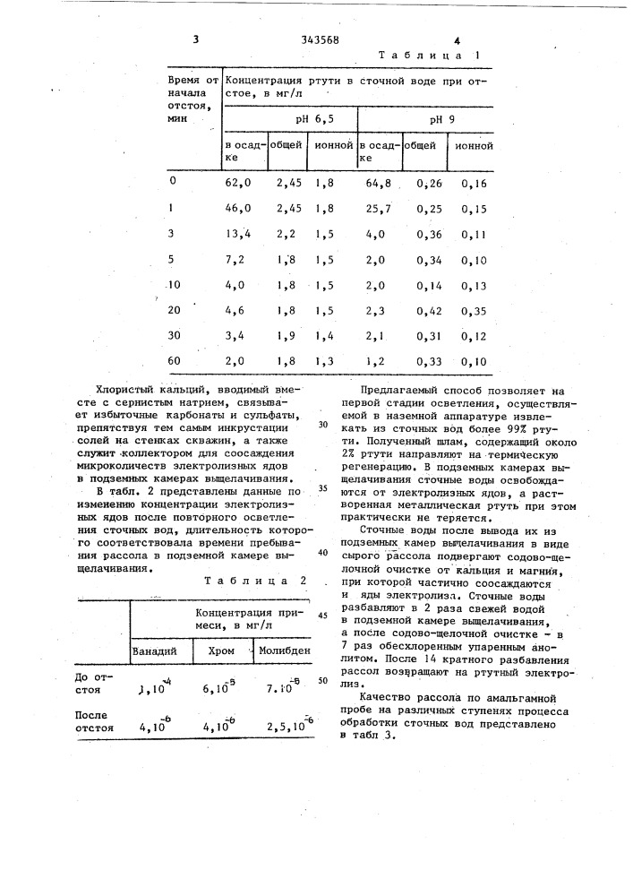 Способ очистки ртутьсодержащих сточныхвод (патент 343568)