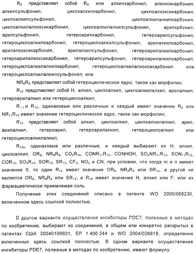 Использование ингибиторов pde7 для лечения нарушений движения (патент 2449790)