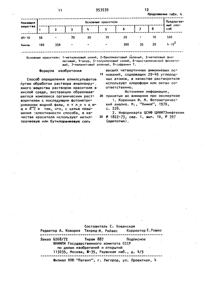 Способ определения алкилсульфатов (патент 953539)