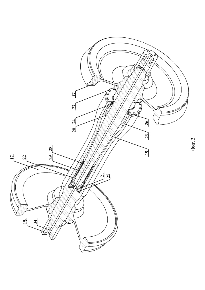 Колесная пара с изменяемой фрикционно-упругой связью между колесами (патент 2597626)