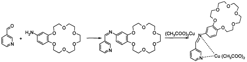 Пиридинилметиленамино-бензо-18-крауны-6 и их медные комплексы (патент 2655166)