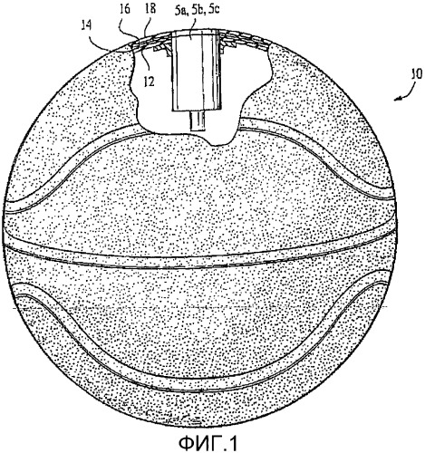 Спортивный мяч со встроенным надувочным механизмом, обладающим возможностями сброса и индикации давления (патент 2329081)