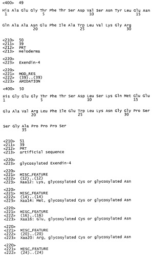 Гликозилированный пептид glp-1 (патент 2543157)