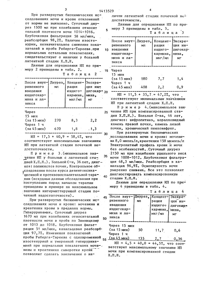 Способ определения стадий хронической почечной недостаточности (патент 1413529)