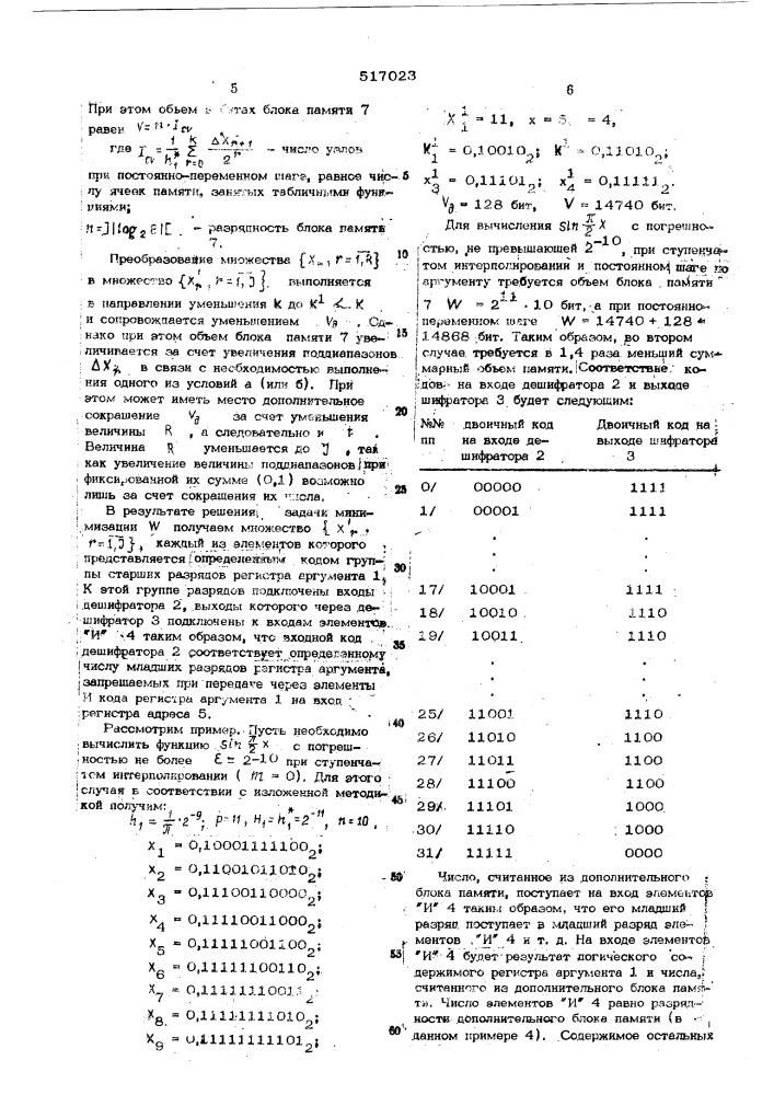 Функциональный преобразователь (патент 517023)