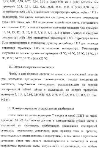 Электрические зубные щетки, излучающие свет с высокой интенсивностью (патент 2322215)