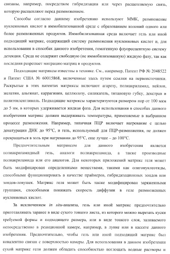 Бесконтактные способы обнаружения молекулярных колоний, наборы реагентов и устройство для их осуществления (патент 2394915)