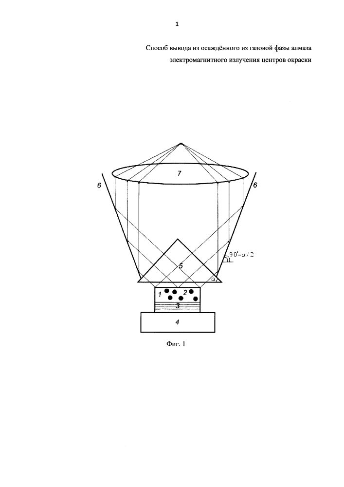 Способ вывода из осаждённого из газовой фазы алмаза электромагнитного излучения центров окраски (патент 2643694)