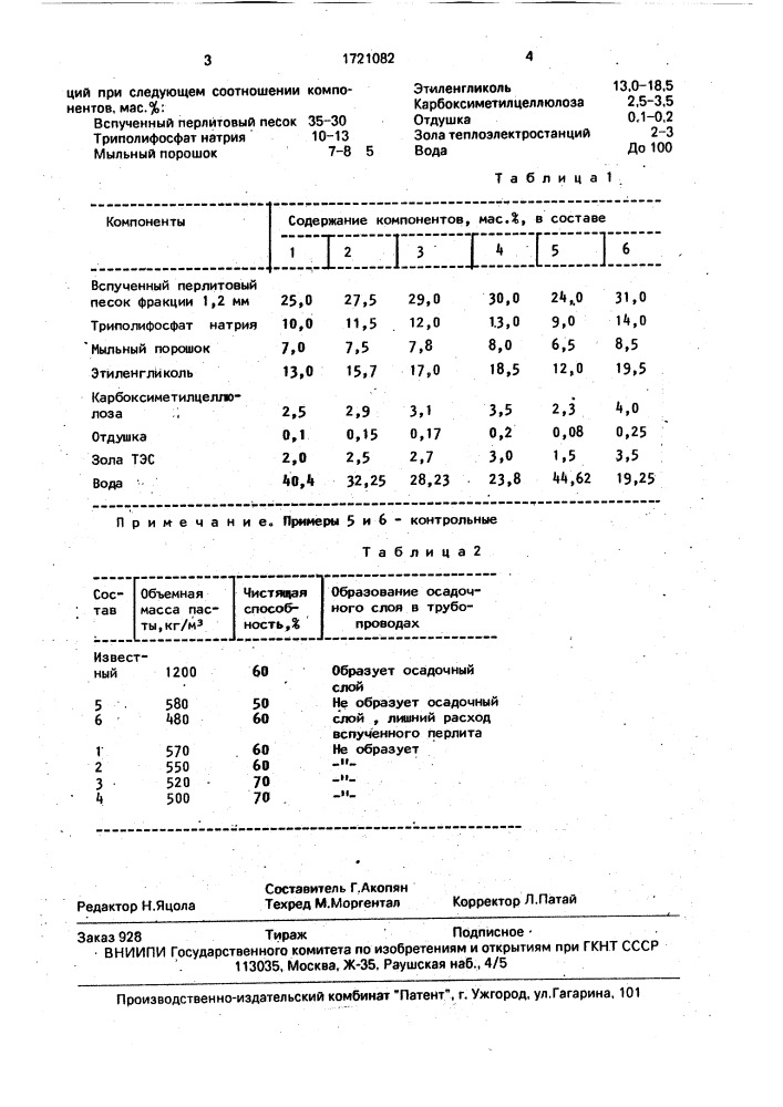 Паста для чистки твердой поверхности (патент 1721082)