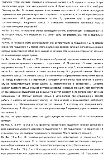Способ разгрузки колец подшипника качения от действия центробежных сил (варианты) и подшипник качения (варианты) (патент 2398976)