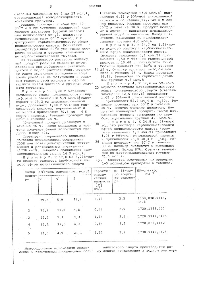 Эфирноацетальные производныеполивинилового спирта kak носителидля органических препаратов,содержащих аминогруппы, и способих получения (патент 802300)