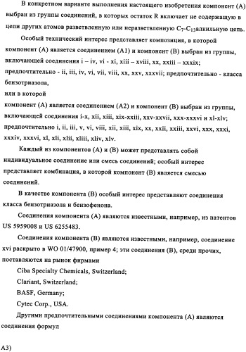 Синергетическая комбинация поглотителя уф-излучения (патент 2337113)