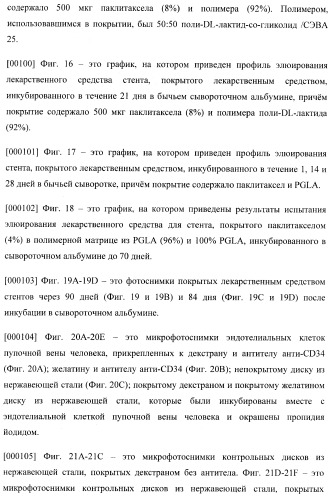 Захват эндотелиальных клеток-предшественников элюирующим лекарственные средства имплантируемым медицинским устройством (патент 2400256)