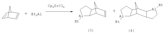 Способ получения экзо-трицикло[4.2.1.0 2,5]нон-7-ен-3-спиро-1&#39;-(3&#39;-этил-3&#39;-алюмина)циклопентана (патент 2420531)