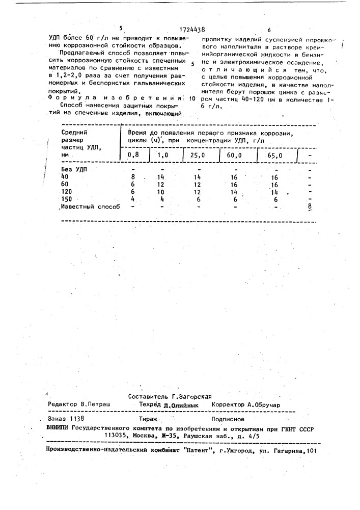 Способ нанесения защитных покрытий на спеченные изделия (патент 1724438)