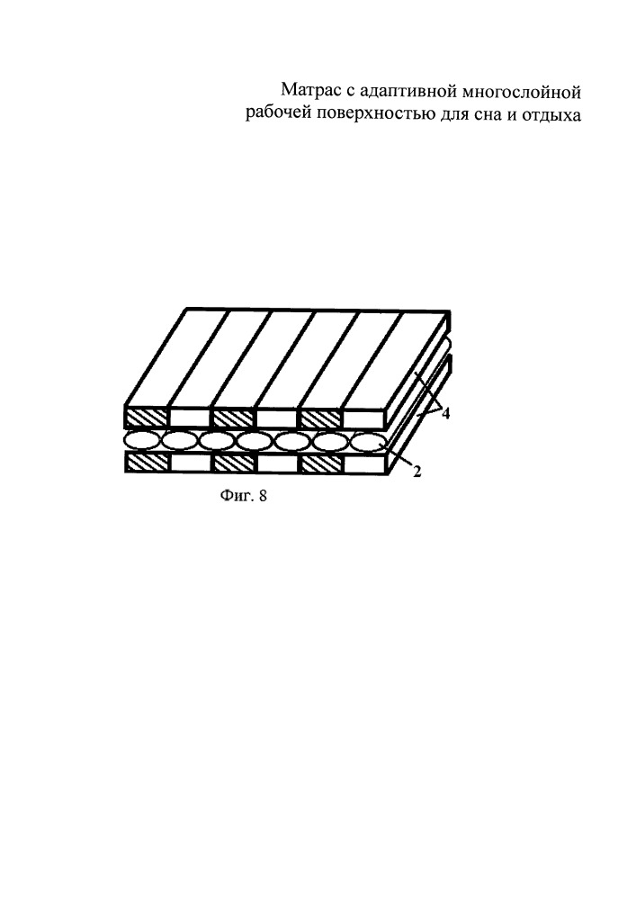 Матрас с адаптивной многослойной рабочей поверхностью для сна и отдыха (патент 2656792)